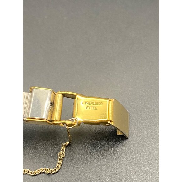 Vintage Pulsar Watch V231-0130 Womens Gold Tone Quartz 1980s New Battery Works - Picture 6 of 13